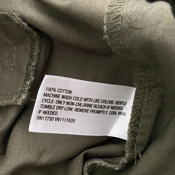 New A New Day Green High Rise Pleat Front Wide Leg Chino Pants Women's Size 8 - Picture 7 of 9